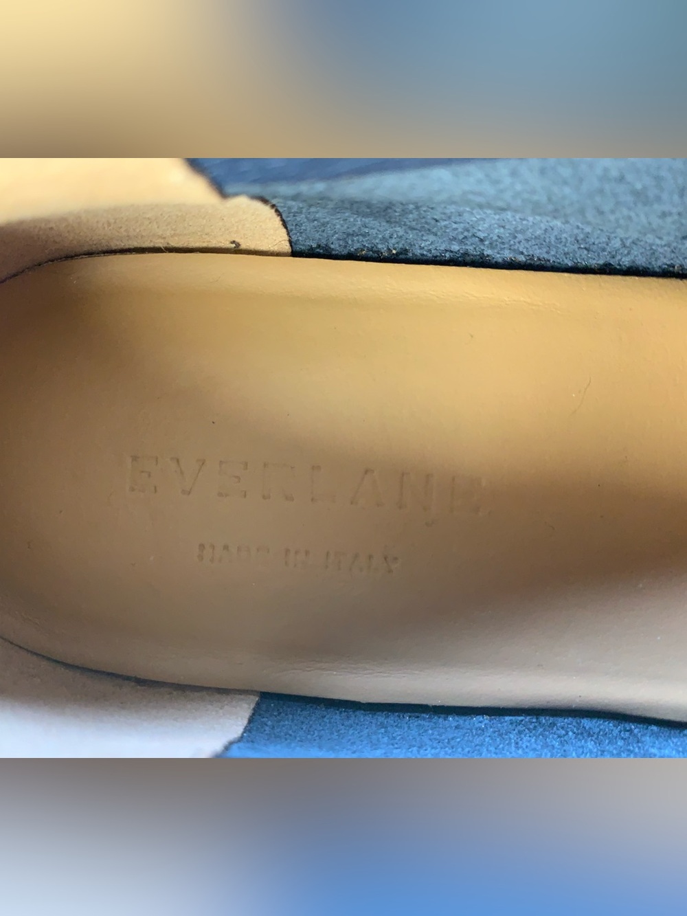 Everlane The Day Glove Navy Blue Leather Slip-On Flat Size 8.5 - Picture 6 of 9